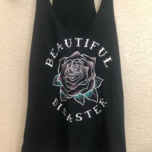 Beautiful Disaster racerback tank top